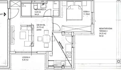NOVOGRADNJA – 2-SOBNI STAN 69,19 m² S VELIKOM TERASOM, LOGGIJOM, GARAŽOM I PARKI - 12