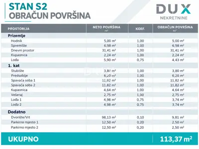 Vodice, trosobni dvoetažni stan s velikim vrtom, 113,37 m² - 26