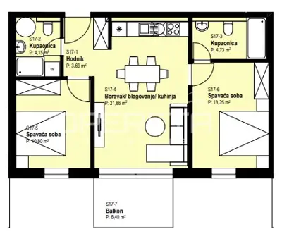 Stan 65 m², Žitnjak - 3 sobe, balkon i parkirno mjesto - 13