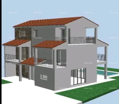 Stone house, Barban, 500 m² garden and conceptual project - 15