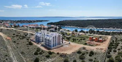 Pag, Šimuni prizemlje, lux 3s stan u novogradnji, pogled na more - 7