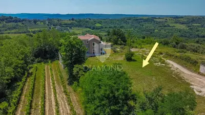 Building plot 1,335 m², Krasica - open view - 3