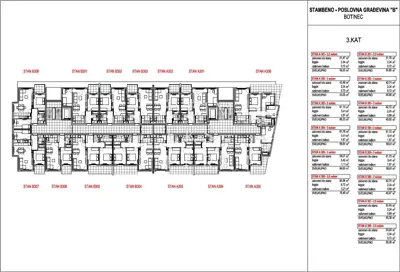 Botinec, Trosoban stan na trećem katu, 68 m² - 3