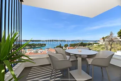 Apartment 52 m², Čiovo near Trogir, new construction and sea view
