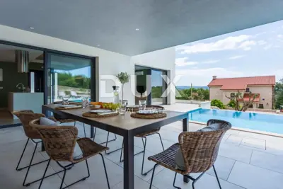INSEL KRK, Umgebung der Stadt Krk - Luxuriöse Villa mit Infinity-Pool und Meerblick - 19