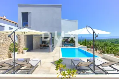 INSEL KRK, Umgebung der Stadt Krk - Luxuriöse Villa mit Infinity-Pool und Meerblick