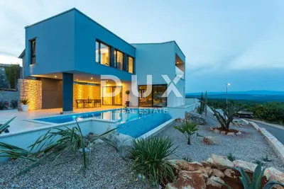 INSEL KRK, Umgebung der Stadt Krk - Luxuriöse Villa mit Infinity-Pool und Meerblick - 2