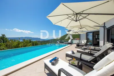 Villa 480 m², Mošćenička Draga - Panoramablick auf das Meer - 9