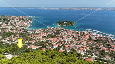 Građevinsko zemljište 536 m², Preko - panoramski pogled na more