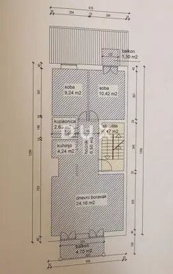 64 m² Wohnung, Srdoči - 2 Schlafzimmer und 2 Loggien - 15