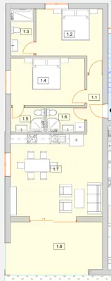 Wohnung 84,8 m², Vodice - ruhige Sackgasse - 7