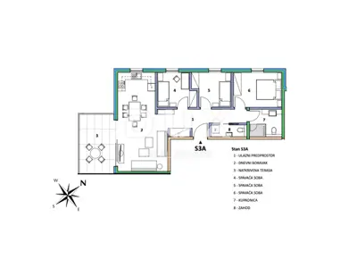 Apartment 79.5 m², Umag - near the sea, pool and garage - 3