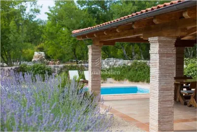 Stone villa 160 m², Dobrinj - pool and garden area - 3