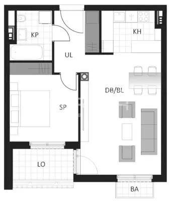 Wohnung 58 m², Delnice Zentrum - Neubau in Lujzijani