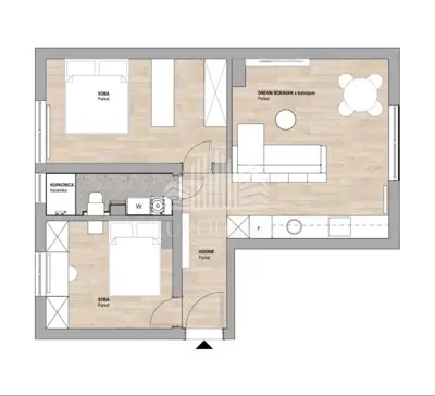 Apartment for sale in Črnomerec, 53,8 m²