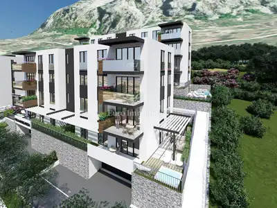 Makarska - building land with a project for 16 apartments - 2