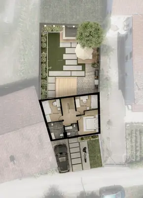Building plot 202 m², Muntić - permit for a P+1 house - 7