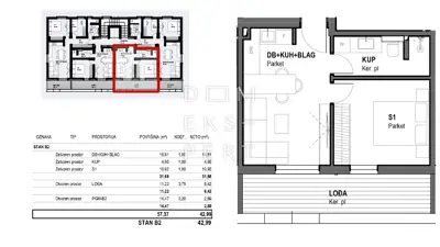 Sesvete, CENTAR, NEW BUILD - 2-room apartment, 1st floor, loggia, parking space - 43 m² - 4