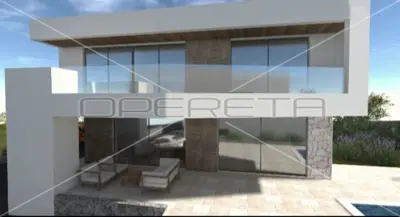 Land 448 m², Vinišće - building permit and house project - 2