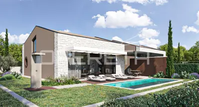 Istria, Poreč surroundings - Modern single-storey house with gallery and pool