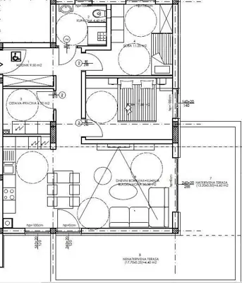 Stan u Puli, Veli vrh, 2 spavaće sobe i loggia