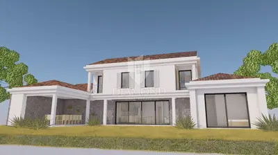 Building land in Kršan, project and building permit