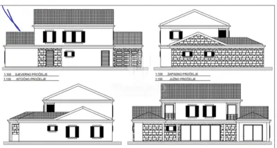 Building land in Kršan, project and building permit - 2