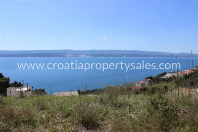 Zemljište 787 m², Omiš, pogled na more