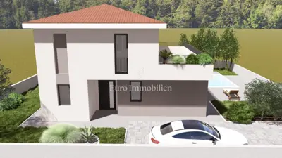 Građevinsko zemljište, Malinska na Krku - projekt za kuću 170 m² - 7