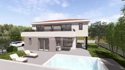 Građevinsko zemljište, Malinska na Krku - projekt za kuću 170 m²