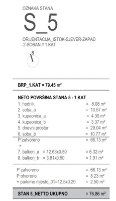 Apartment 77 m², Čiovo - partial sea view - 2