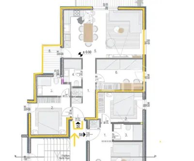 Wohnung 77 m², Čiovo - teilweiser Meerblick