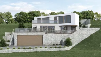Građevinsko zemljište 977 m², Plat - pogled na more