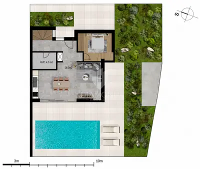 Crikvenica, dvoetažna kuća 108.9 m² s bazenom, prodaja - 5