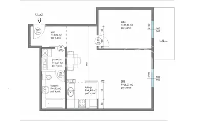 Stan 54 m², Trešnjevka - Sjever, balkon i spremište - 10