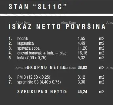 Stan 1.kat, Štinjan – blizina plaže stan 11C - 10