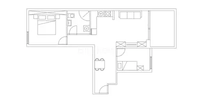 Stan 49 m², Pazdigrad, Split - dvije spavaće sobe i lođa