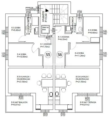 Apartment 49,88 m², Povile - 2 bedrooms and balcony - 22