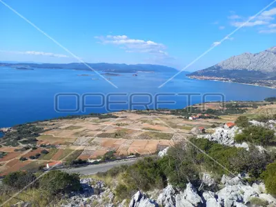 Zemljište 158.155 m², Orebić - pogled na Pelješki kanal