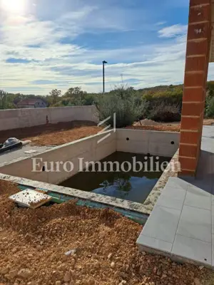 Villa u okolici Krka, bazen i pogled na more - 7