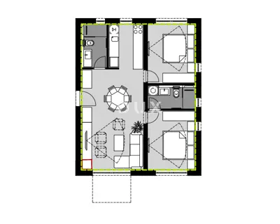 VODICE – Stan u prizemlju s vrtom 58 m², 3 parkirna mjesta, mirna loka - 11