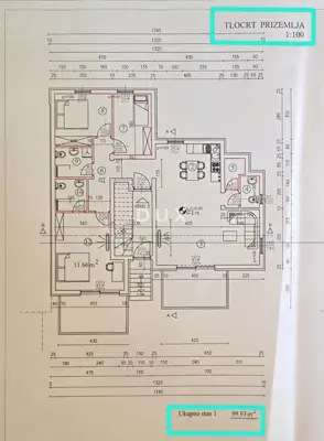 Apartment 114 m², Podmurvice - sea view and 2 balconies - 20