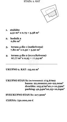 Kuća 184 m² u Vodicama, privatni bazen i parkirna mjesta - 2
