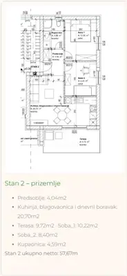 Apartment for sale in Sroki, 58 m² - 3