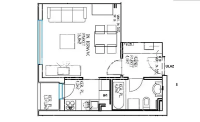 Wohnung 30 m², Kustošija, sonnig in einem neueren Gebäude mit Aufzug - 13