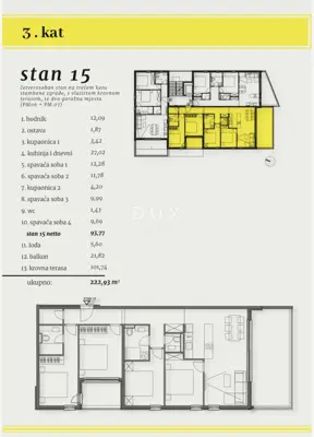 Penthouse 145 m², Okrug Gornji - krovna terasa i 2 garažna mjesta - 10