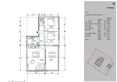 Novalja, moderna novogradnja, stan A2/Z1, NKP 75 m² - 8