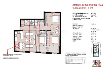 Zagreb, Kvatrić - Stan u visokokvalitetnoj novogradnji 105,17 m²