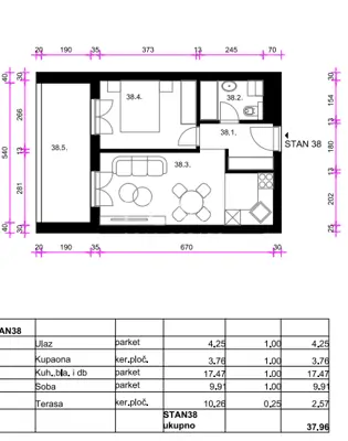 Apartment 38 m², Resnik - new residential project - 7
