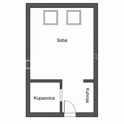Apartment 25 m², Ravnice - studio apartment, storage room - 9